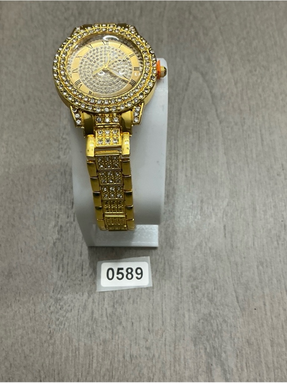 Gold Crystal-Accent Women's Bracelet Watch